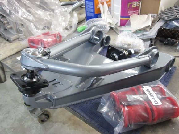 This kit is designed to be a direct  bolt-on conversion but due to the engine swap and header choice this will not be an option. The plan is to move the pivot points down and out about an inch  so new pivot point will have to be fabricated. This is out of my wheel house so to speak so I'm having a friend  who specializes in this sort of thing  help me along here. The trouble is he's a  few months out from being able to take it on.  He's worth the wait though; will have updates once this work 