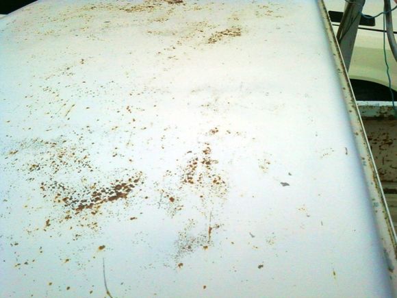 roof rust showing the pitting