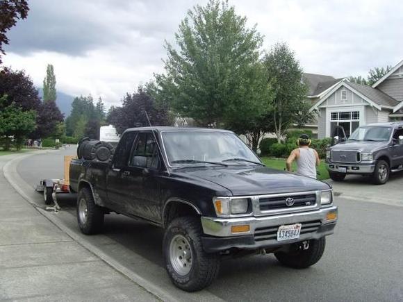 hauling my small trailer