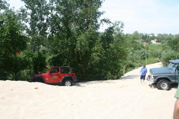 My friends stuck in their rental Jeep (am I allowed to say that?)