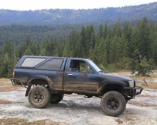 West fork Teanaway, steep hill climb to the bare rock top of the ridge