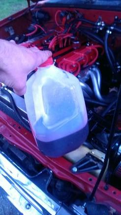 amount of Automatic Transmission Fluid I ran through the system before I was confident that it was completely flushed out with new fluid