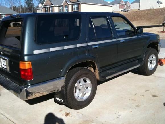 New Wheels off a 2008 Sequoia and the tires I picked up for $100.