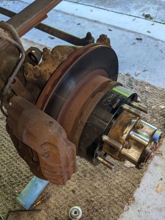 Whole assembly with 2" spacer attached, PO removed the rock guards.