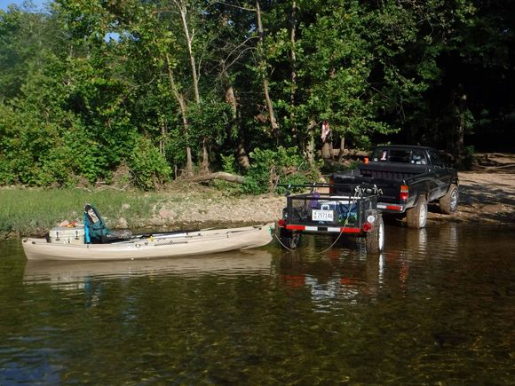 My NuCanoe Frontier 12 and my little Off Road Trailer (which is really for my 1st Gen 4Runner).