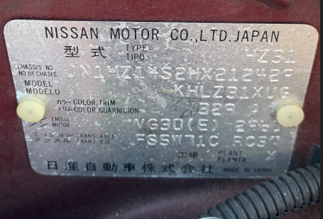 Help decoding vehicle identification plate - ZDriver.com