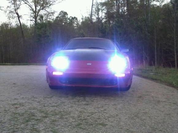 10,000k HIDs...makes the car look cleaner, imo.