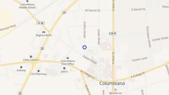 Map for Shelby Woods Apartments - Columbiana, AL