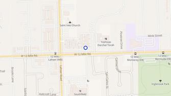 Map for Colony Park Apartments - Southfield, MI