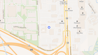 Map for Oak Ridge Apartments - Southfield, MI