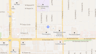 Map for Cedar Avenue Apartments - Lakewood, CO
