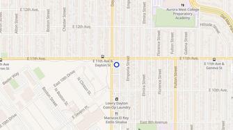 Map for Falcon Apartments - Aurora, CO