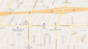 Map for Adams City Lights - Los Angeles, CA