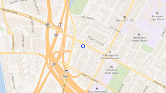 Map for La Menlo Apartments - Los Angeles, CA
