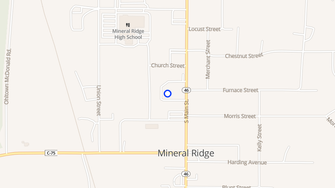 Map for Ridgewood Apartments - Mineral Ridge, OH
