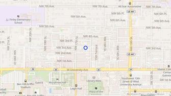 Map for Sanders Apartments - Gainesville, FL