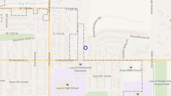 Map for Meadowood Apartments - Laurel, MT