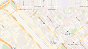Map for Vagabond Lofts - Fresno, CA