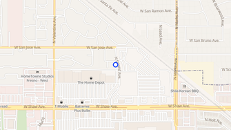 Map for Arbor Faire Apartments - Fresno, CA