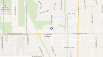 Map for Cedarbrook Apartments - Hanford, CA