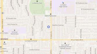 Map for Woodbine Apartments - La Habra, CA