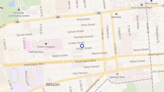 Map for Washington Court Apartments - Easton, PA