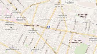 Map for Inman Square Apartments - Cambridge, MA