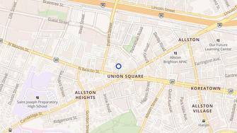 Map for Union Square Apartments - Allston, MA