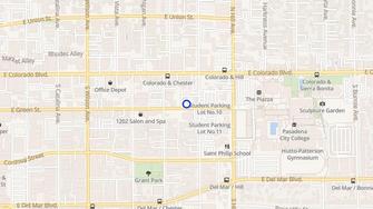 Map for The Aqua Courtyard Suites - Pasadena, CA