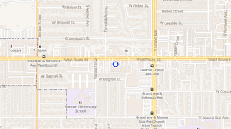 Map for Royal Palms Apartments - Glendora, CA