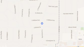 Map for LeClair Apartments - Wheaton, IL