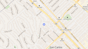 Map for Laurel Terrace Apartments - San Carlos, CA