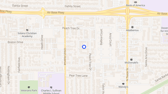 Map for Peachwood Apartments  - Fairfield, CA
