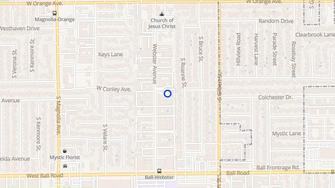 Map for Hacienda Real Apartments - Anaheim, CA