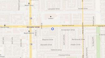 Map for Ocean Park Apartments - Huntington Beach, CA