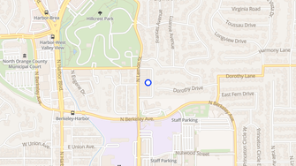 Map for Hillcrest Glen Apartments - Fullerton, CA