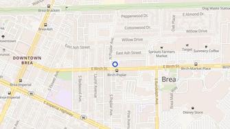 Map for Birch Terrace Apartments - Brea, CA