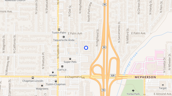 Map for Orangewood Villa Apartments - Orange, CA