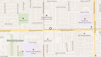 Map for Rose Stuart Apartments - Garden Grove, CA