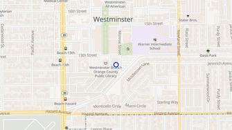 Map for Rose Gardens Apartments - Westminster, CA