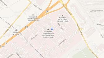 Map for Homewood Suites - Mechanicsburg, PA