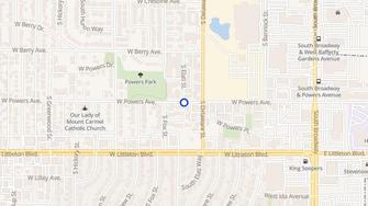 Map for Elati Park Apartments - Littleton, CO