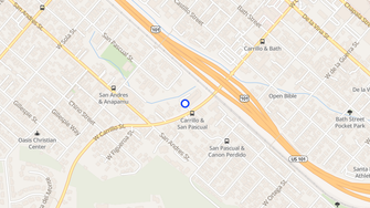 Map for Villa Carrillo - Santa Barbara, CA