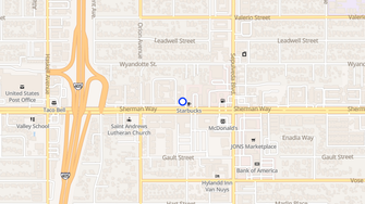Map for Sherman Way Apartments - Van Nuys, CA
