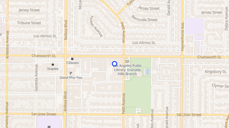 Map for Casa Patrina Apartments - Granada Hills, CA