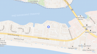 Map for Bluefish Motel & Apartments - Fort Walton Beach, FL