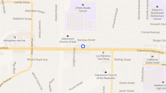 Map for Clairemont Arms Apartments - San Diego, CA