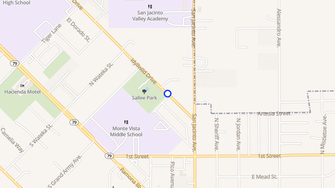 Map for Park Village Apartments - San Jacinto, CA