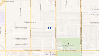 Map for Spring Creek Apartments - Rialto, CA