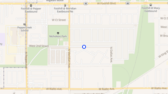 Map for Foothill Villas Apartments - San Bernardino, CA